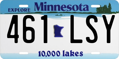 MN license plate 461LSY