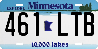 MN license plate 461LTB