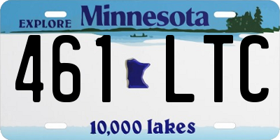 MN license plate 461LTC