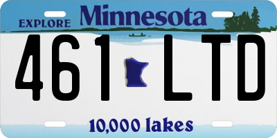 MN license plate 461LTD