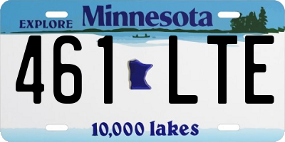 MN license plate 461LTE