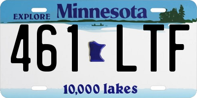 MN license plate 461LTF