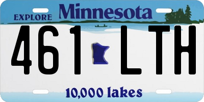 MN license plate 461LTH