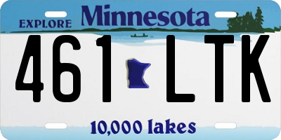 MN license plate 461LTK