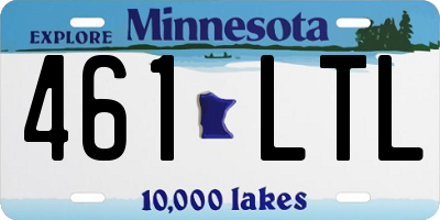 MN license plate 461LTL