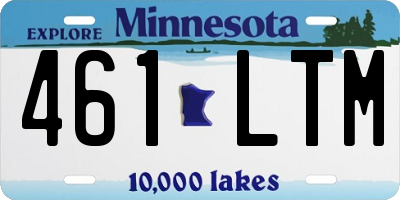 MN license plate 461LTM