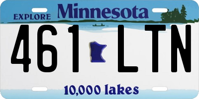 MN license plate 461LTN