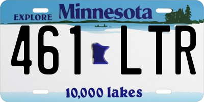 MN license plate 461LTR