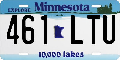 MN license plate 461LTU