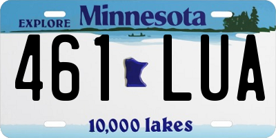 MN license plate 461LUA