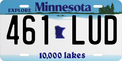 MN license plate 461LUD