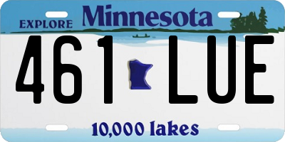 MN license plate 461LUE