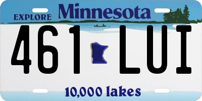 MN license plate 461LUI