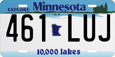 MN license plate 461LUJ
