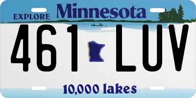 MN license plate 461LUV