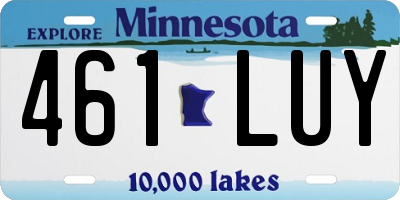 MN license plate 461LUY