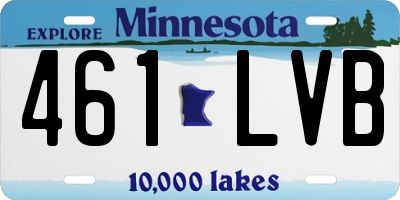 MN license plate 461LVB