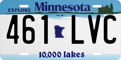 MN license plate 461LVC