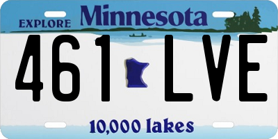 MN license plate 461LVE