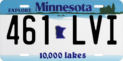 MN license plate 461LVI