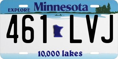 MN license plate 461LVJ