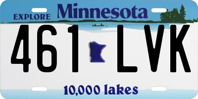 MN license plate 461LVK