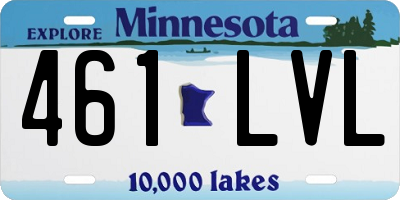 MN license plate 461LVL