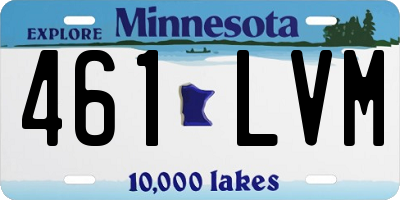 MN license plate 461LVM