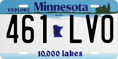 MN license plate 461LVO