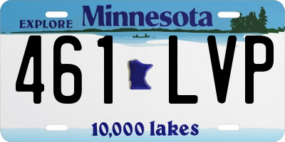 MN license plate 461LVP