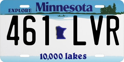 MN license plate 461LVR