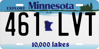 MN license plate 461LVT