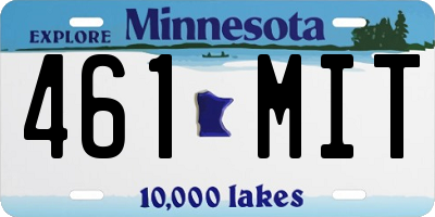 MN license plate 461MIT