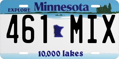 MN license plate 461MIX