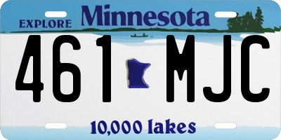 MN license plate 461MJC