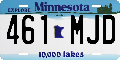 MN license plate 461MJD