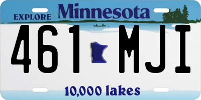 MN license plate 461MJI