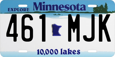 MN license plate 461MJK