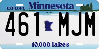 MN license plate 461MJM