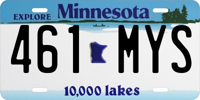 MN license plate 461MYS