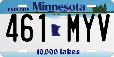 MN license plate 461MYV
