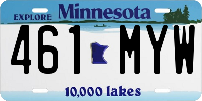 MN license plate 461MYW