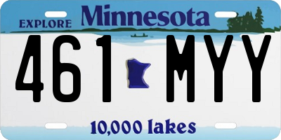 MN license plate 461MYY