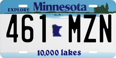 MN license plate 461MZN