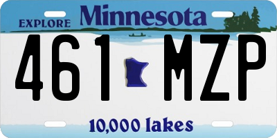 MN license plate 461MZP