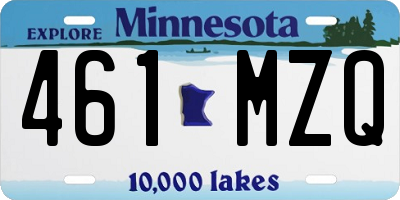 MN license plate 461MZQ