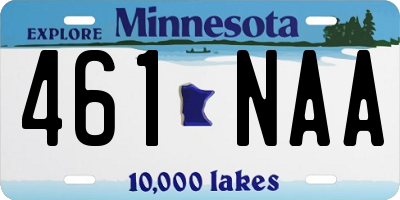 MN license plate 461NAA