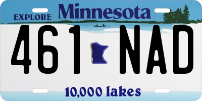 MN license plate 461NAD