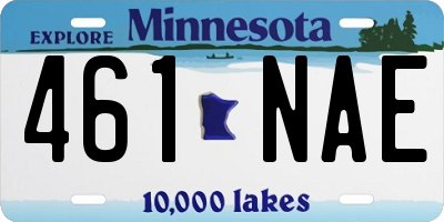 MN license plate 461NAE