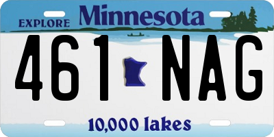 MN license plate 461NAG